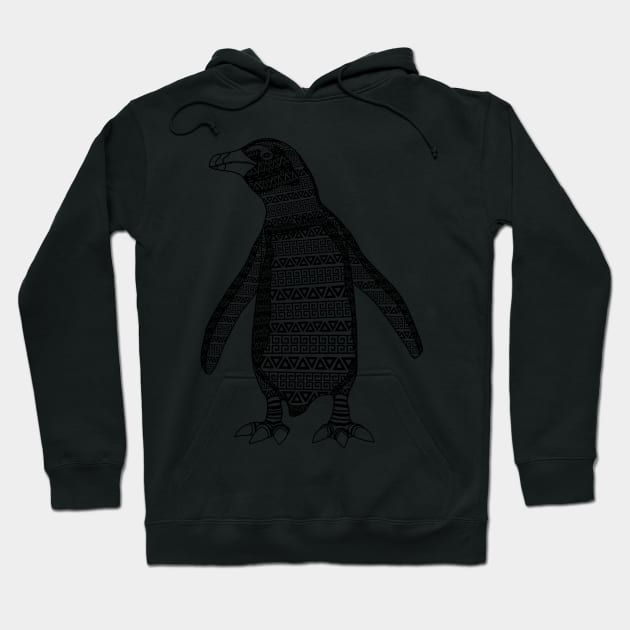 African Penguin Pattern Hoodie by CreatureM